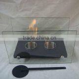 Indoor Glass Fireplace With Crushed Glass, Gel Fuel Glass Fireplace thumbnail-2