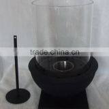 Bio Fethanol Table Fireplace With Cylinder Glass thumbnail-1