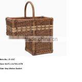 Wicker Stair Storage Basket for Magazines and Newspaper thumbnail-1