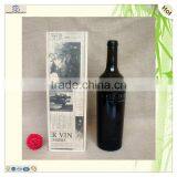 Antique Old Newspaper Printed Wooden Wine Gift Box thumbnail-1