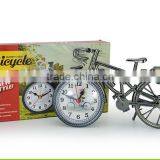 Classic Europen Alarm Clock With Bicycle Shape,Retro Style With Bike Outline thumbnail-6