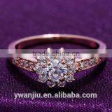 Wholesale Stock Small Order Fashion Women Flower Zircon Rings thumbnail-3