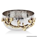 decorative fancy hammered metal bowl