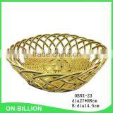 Plastic Rattan Material Round Bread Basket thumbnail-1