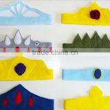 2017 New Product Cheap Hot Sale Wholesale China Handmade Party Supply Kids Design Eco Felt Polyester Feather Crown Headband thumbnail-1