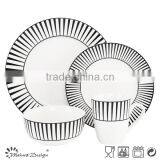 White High Quality Ceramic Porcelain Popular Design Latest Dinner Set thumbnail-5