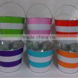 Painted Rainbow Flower Zinc Pot thumbnail-1