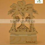 Christmas Bell Gifts Wooden Decorations Laser Cutting With Light thumbnail-1