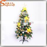 Artificial Plastic Mini Led Fiber Optic Pvc Christmas Tree Ornament for Home Decoration Lighted Pine Needle Trees Festival thumbnail-2