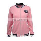 Ladies College Jacket Ladies Embroidery Baseball Jacket thumbnail-1