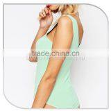 Summer Style Pale Green Women Body Suit With Cute Print thumbnail-3