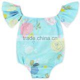 Summer Infant Girls off Shoulder Romper Floral Short Alls thumbnail-5