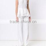 Best Selling Girls White Double Layered Ruffle Blouse Cheap Price thumbnail-1