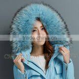 CX-A-01B Rabbit Fur Coat With Fox Fur Trim thumbnail-3
