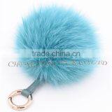 CX-A-63 New Promotional Fox Fur Ball Fur Pom Keychain With Fur Pompom thumbnail-6