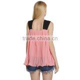 Maxnegio New Fashion Black Strap Sleeveless Chiffon Blouse Ladies Tops Latest Design thumbnail-5