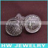 Unique Silver Men Stud Earring Rhodium Plating thumbnail-1