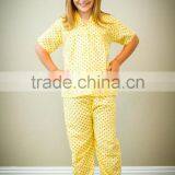 2017 Custom Made Pajamas Black Polka Dots Girls Pajamas Set thumbnail-3