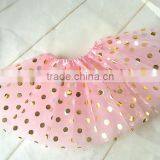 2016 New Baby Girls Tutu Skirt Gold Polka Dot Tutu Pettiskirt thumbnail-2