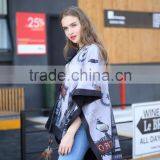 New Luxury Brand Color Matching Cashmere Poncho Winter Thicker Warm Shawls Wrap Double Side thumbnail-2