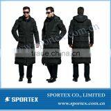 OEM Look Long Knee Mens Winter Warm Down Hooded Puffer Jacket Coat thumbnail-1