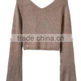 EY0852S Hot Sale 2016 Women Long Sleeve Deep V-Neck Pullover Sweater thumbnail-5