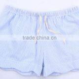 New Arrival Fashionable Scalloped Monogrammed Seersucker Shorts thumbnail-2