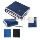 Sherpa Blanket - Measures 60" x 50", Made From 100% Polyester Fleece, Super Soft Feel and Comes With Your Logo thumbnail-1