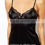 Sexy Applique Bows Adjustable Straps Sleeping Dress With Lace Trim thumbnail-4