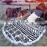 Extra Large Gigantic Skeleton Round Beach Towel Throw Yoga Mat Pool Home Blanket thumbnail-6