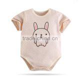 Factory Price Organic Cotton Baby Girls' Organic Short Sleeve Romper Organic Baby Clothes thumbnail-2