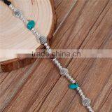 Hand Made Beaded Bracelets Antique Silver Coffee Shell Round Woman Bracelet thumbnail-2