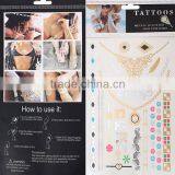 Body Art Mixed Pattern 21cm x 15cm Removable Waterproof Metallic Temporary Tattoo Sticker thumbnail-3