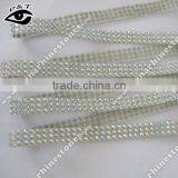 3mm Ss10 3row Crystal AB Hotfix Rhinestone Ribbon Strip thumbnail-1