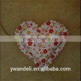 Fabric Heart Bunting, Shabby Chic Love Heart Bunting, Red Ditsy Bunting thumbnail-3