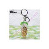 12mm Rondelle Crystal Beaded Grape Key Ring thumbnail-3