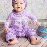 2016 Handmade Fall Girls Knitted Cotton Clover Infant Romper thumbnail-3