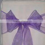 Purple Organza Sash for Polyester Banquet Chair Cover Chair Sash
