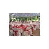 Wedding Chair Cover With Red Sash