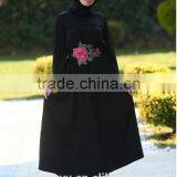 Polyester Rose Waist Muslim Dress/dql Arabian Islamic Polyester Breathable Abaya Kaftan Dresses/loose Fit Middle East Clothing thumbnail-4