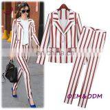 Long Sleeve Blouse Top&pants Lady Business Suits thumbnail-1