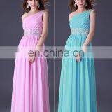 Grace Karin Latest Design One Shoulder Chiffon Ladies Long Evening Party Wear Gown CL3410-1# thumbnail-6