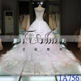 1A756 Princess Heavy Beading Luxury Shining Wedding Gown Evening Dress 2016 thumbnail-4