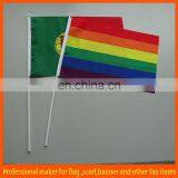 hand flag with plastic pole