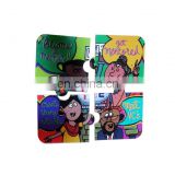 custom funny design cmyk full color printing cork puzzle placemat
