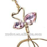PINK CRYSTAL CELL PHONE CHARM/STRAP ACCESSORIES