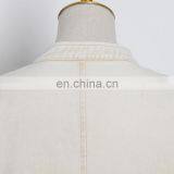 TWOTWINSTYLE Coat For Women Stand Collar Lantern Sleeve Ruched Large Size Loose Casual thumbnail-5