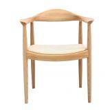 Wood Kennedy Chair With Genuine Leather Seat Cushion Chairs for Desk Large Oak Dining Sets