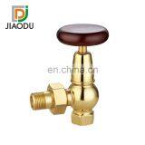 227-J 1/2" 15mm Brass Thermostatic Wooden Retro Radiator Valve for Underfloor Heating System thumbnail-4