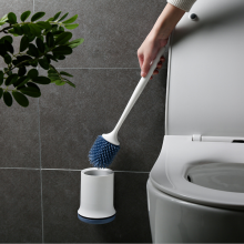 Toilet Brush TPR Soft Hair Toilet Brush no Punching Long Handle Household Toilet Suit Dead Corner Wall Mounted thumbnail-1